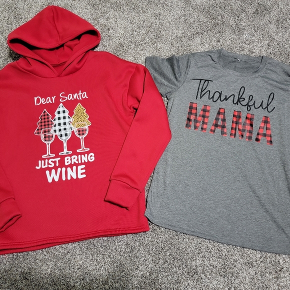 Cardigan, 2 t-shirt and a sweatshirt bundle - Picture 2 of 2